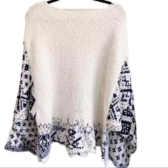 NWT Free People Evening Ivory Combo Oversize sweater small - Picture 5 of 8